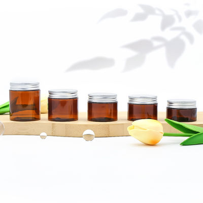 Słoik na krem kosmetyczny i plastikowy słoik na krem z certyfikatem ISO 9001, chroniący przed światłem w kolorze bursztynowym